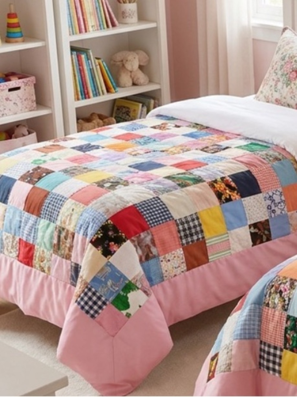 Handmade quilted blanket 87x49
